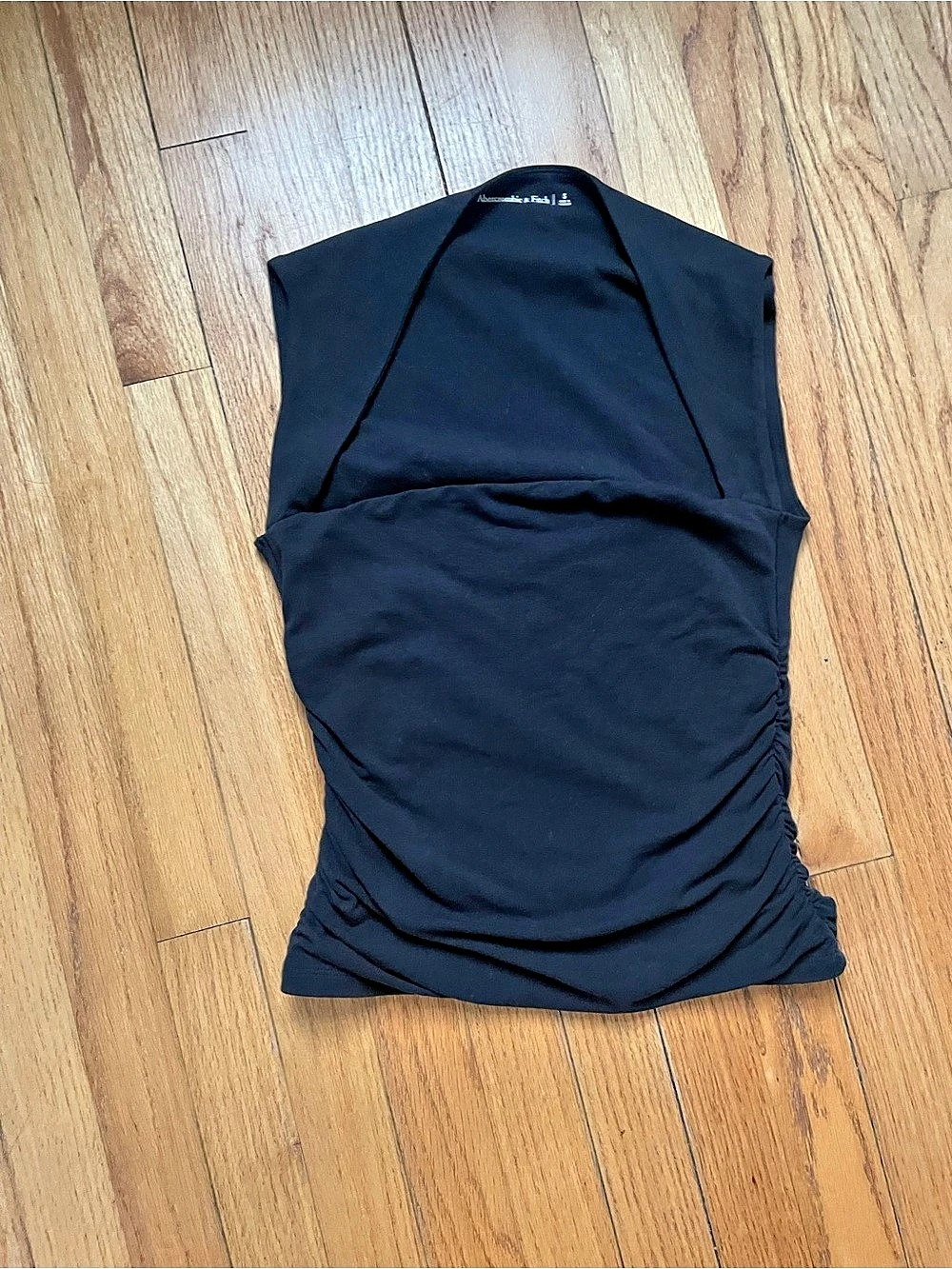 Abercrombie & Fitch Draped Cowl Neck Top Black Small